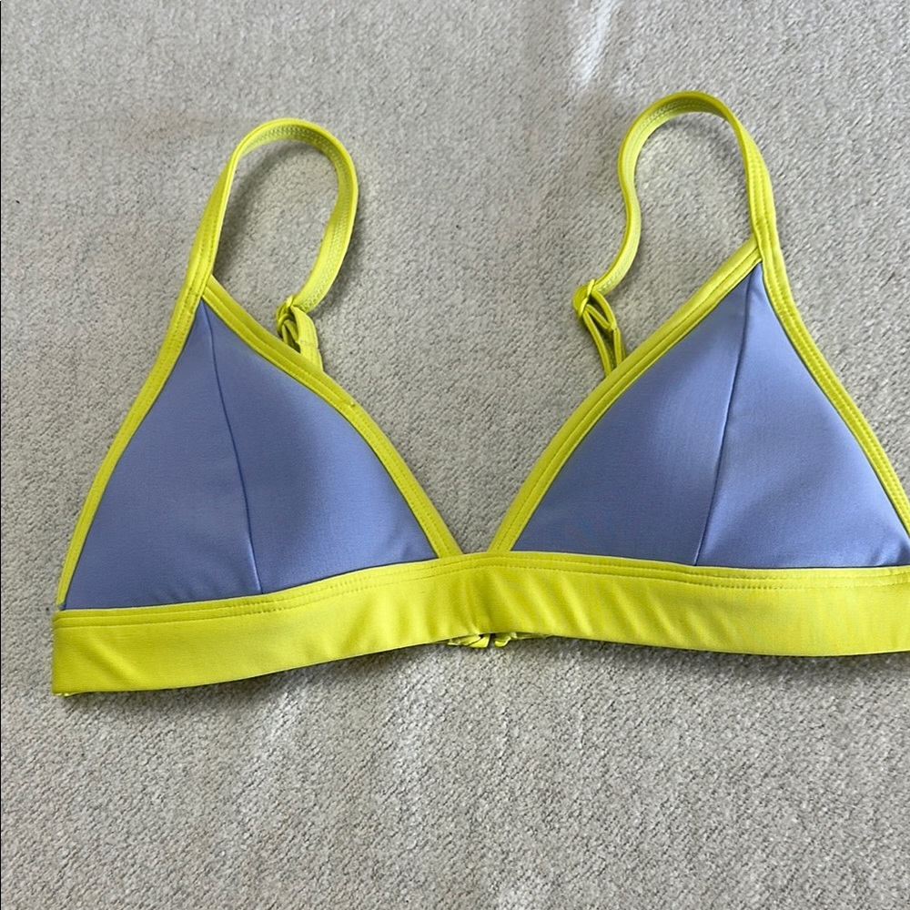 Pepper Vibrant Yellow and Blue Women's Bikini Top